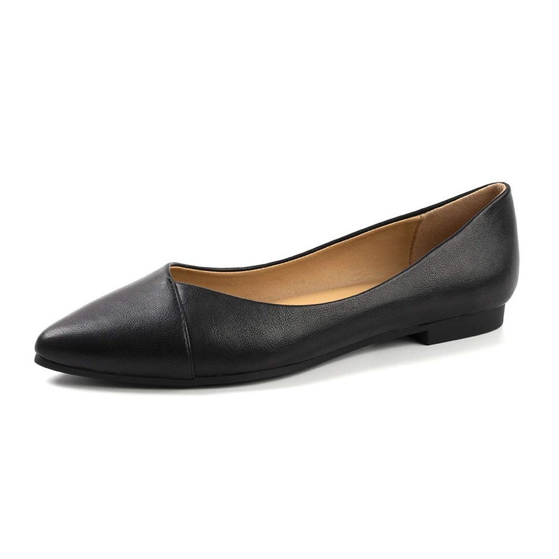 FUNKYMONKEY Women's Ballet Flats Comfort Slip On Shoes for Walking and Driving (8 M US, Black A) - Image 1